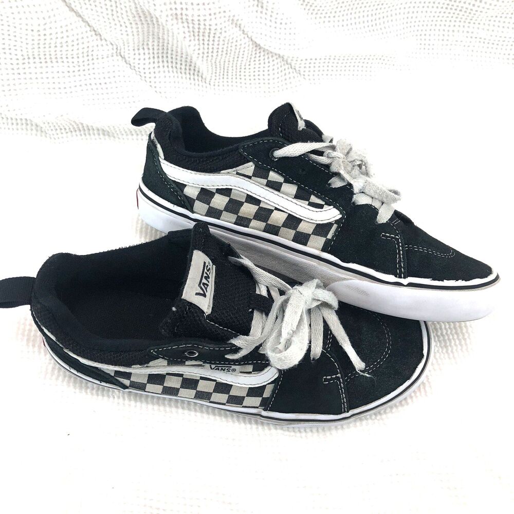 Vans Black and White Checkered Kids Sneakers